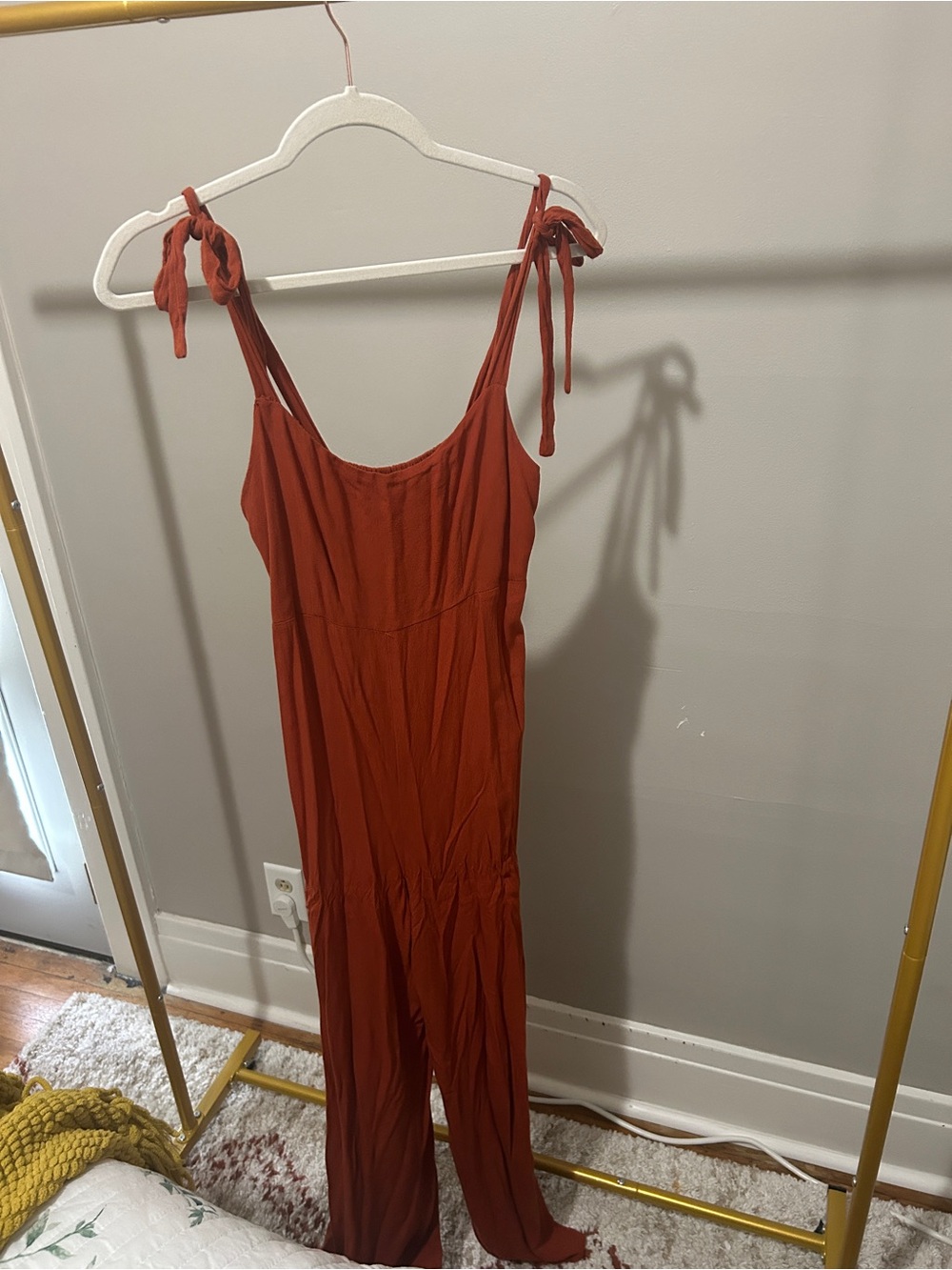 Forever 21 Rust Orange Sleeveless Jumpsuit